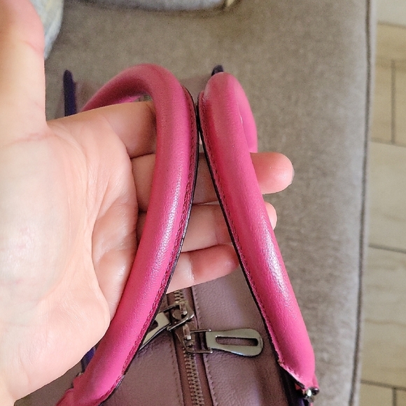 Loewe Pink and Purple Leather Top-Handle Satchel - Picture 3 of 10